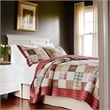 Benjara Evi Twin Quilt Set with 1 Pillow Sham- Multicolor Patchwork