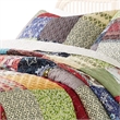 Benjara Lily 2 Piece Twin Quilt Set with Pillow Sham- Multicolor Patchwork