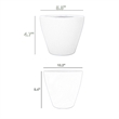 Benjara Self Watering Planter Set of 2- Tapered Round Woven Wicker- White