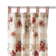 Benjara Lire 4 Piece Window Curtain Panel Set- Floral Print- Modern Multicolor