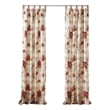 Benjara Lire 4 Piece Window Curtain Panel Set- Floral Print- Modern Multicolor
