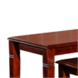 Benjara 3 Piece Nesting Side Accent Table Set- Sleek Carved Cherry Brown Wood