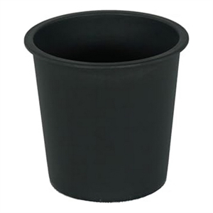 Benjara Kiti 6&quot Set of 5 Round Nursery Planter Pots with Drainage Black Plastic