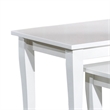 Benjara Yoni 3 PC Nesting Side Table Set- Square- Flared Legs- White Wood Finish