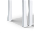 Benjara Yoni 3 PC Nesting Side Table Set- Square- Flared Legs- White Wood Finish