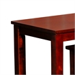 Benjara Yoni 3 PC Nesting Side Table Set- Square- Flared Legs- Cherry Brown Wood