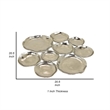 Benjara Jiva 9 Piece Decorative Bowl Set- Irregular Shaped Design- Silver Metal