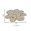 Benjara Jiva 9 Piece Decorative Bowl Set- Irregular Shaped Design- Silver Metal