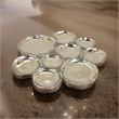 Benjara Jiva 9 Piece Decorative Bowl Set- Irregular Shaped Design- Silver Metal
