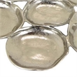 Benjara Jiva 9 Piece Decorative Bowl Set- Irregular Shaped Design- Silver Metal