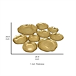 Benjara Jiva 9 Piece Decorative Bowl Set- Irregular Shaped Design- Gold Metal