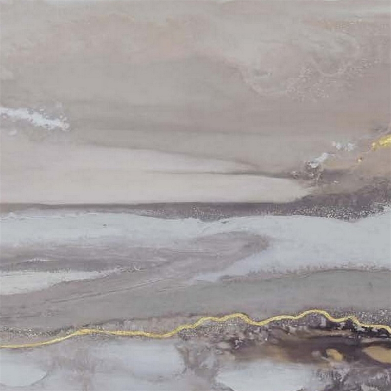 Benjara 59 x 59 Framed Canvas Oil Painting-Abstract Natural Fiber Gray/Gold/Blue