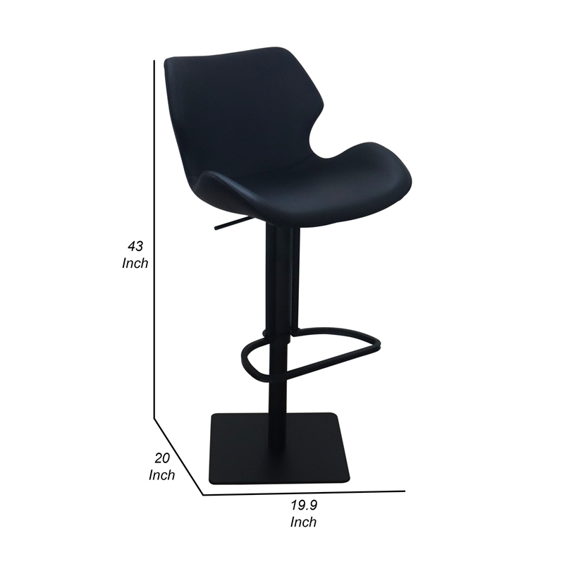 Benjara Barstool Chair- Adjustable 21-31