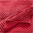 Benjara Ahab 3pc Full to Queen Quilt and Pillow Sham Set- Red Dutch Velvet Face