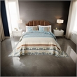 Benjara Ello 3pc King Bedspread and Pillow Sham Set- Bohemian Multicolor Print