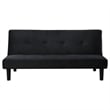 Benjara Fordy Futon Convertible Sofa Bed Sleeper Couch- Black Fabric- Foam- 65