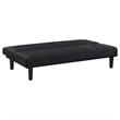 Benjara Fordy Futon Convertible Sofa Bed Sleeper Couch- Black Fabric- Foam- 65