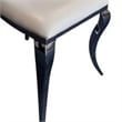 Benjara Nick Dining Chair White Faux Leather - Silver Frame (Set of 2)