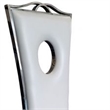 Benjara Nick Dining Chair White Faux Leather - Silver Frame (Set of 2)