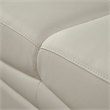 Benjara Nia Sofa- Ivory Italian Leather- Pillow Top Arms- Foam Cushions- 80 Inch