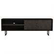 Benjara Marcel TV Media Entertainment Console- 2 Doors- Charcoal Black- 70