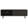 Benjara Marcel TV Media Entertainment Console- 2 Doors- Charcoal Black- 70