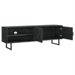 Benjara Marcel TV Media Entertainment Console- 2 Doors- Charcoal Black- 70