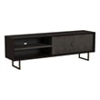 Benjara Marcel TV Media Entertainment Console- 2 Doors- Charcoal Black- 70