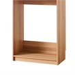 Benjara Dee Modular Closet System- 2 Compartments- 2 Hanging Rods- Oak Brown