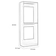 Benjara Dee Modular Closet System- 2 Compartments- 2 Hanging Rods- Oak Brown
