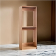 Benjara Dee Modular Closet System- 2 Compartments- 2 Hanging Rods- Oak Brown