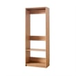 Benjara Dee Modular Closet System- 1 Metal Hanging Rod and 1 Shelf- Oak Brown