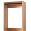 Benjara Dee Modular Closet System- 1 Metal Hanging Rod and 1 Shelf- Oak Brown