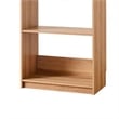 Benjara Dee Modular Closet System- 1 Metal Hanging Rod and 1 Shelf- Oak Brown