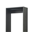 Benjara Dee Modular Closet System- 2 Compartments- 2 Hanging Rods- Black Finish