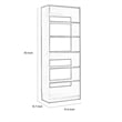 Benjara Dee Modular Closet System- 5 Tier Storage Shelves- Black Wood Finish