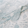 Benjara Amy 3pc Cal King Coverlet & Pillow Sham Set-Coastal Design-Seafoam Blue