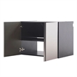 Benjara Osy Wall Mounted Storage Garage Cabinet- 2 Shelves- Double Door- Gray