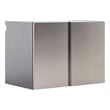 Benjara Osy Wall Mounted Storage Garage Cabinet- 2 Shelves- Double Door- Gray
