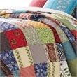 Benjara Lily 3pc Full to Queen Quilt and Pillow Sham Set- Multicolor Patchwork