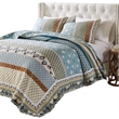 Benjara Ello 2pc XL Twin Quilt and Pillow Sham Set- Bohemian Print- Multicolor