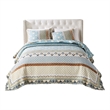 Benjara Ello 2pc XL Twin Quilt and Pillow Sham Set- Bohemian Print- Multicolor