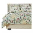 Benjara Sia 2pc XL Twin Duvet & Pillow Sham Set-Floral Jade Print Button Closure