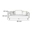 Benjara Azia Sofa- Blue Velvet- Tufted Arms- Golden Accents- Throw Pillows 83