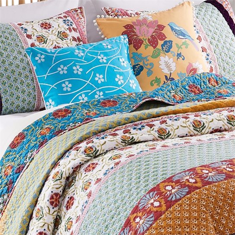 Benjara Ello 2pc Decorative Throw Pillows - Canvas Floral Print Multicolor