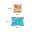 Benjara Ello 2pc Decorative Throw Pillows - Canvas Floral Print Multicolor