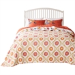 Benjara Xan 3pc Queen Bedspread and Pillow Sham Set- Bouquet Print- Multicolor