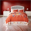 Benjara Xan 3pc Queen Bedspread and Pillow Sham Set- Bouquet Print- Multicolor