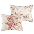Benjara Givi 2pc XL Twin Quilt Set with Floral Pattern- Beige Buttercup Cotton