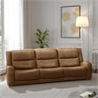 Benjara Leos Sofa- Manual Reclining- Contour Armrest- 88